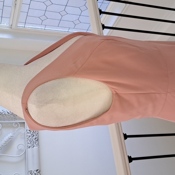 After Six V-Neck Chiffon Maxi Dress - Color: Desert Rose - Size: 6 - Picture 7 of 9